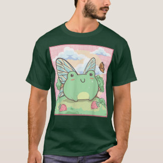 Cottagecore Aesthetic Kawaii Fairy Frog Butterfly T-Shirt