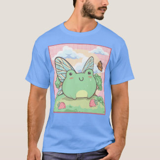 Cottagecore Aesthetic Kawaii Fairy Frog Butterfly  T-Shirt