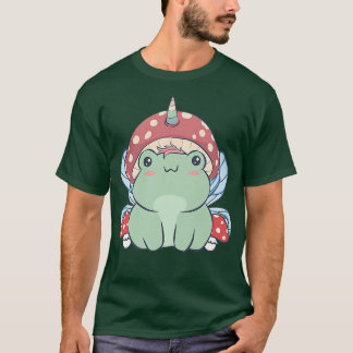 Cottagecore Aesthetic Kawaii Fairy Unicorn Frog Mu T-Shirt