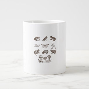Cottagecore Aesthetic Mushroom Academia Frog Gobli Large Coffee Mug