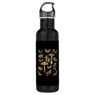 Cottagecore Aesthetic Mushroom Frog Butterfly Gobl 710 Ml Water Bottle