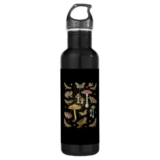 Cottagecore Aesthetic Mushroom Frog Butterfly Gobl 710 Ml Water Bottle