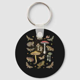 Cottagecore Aesthetic Mushroom Frog Butterfly Gobl Keychain