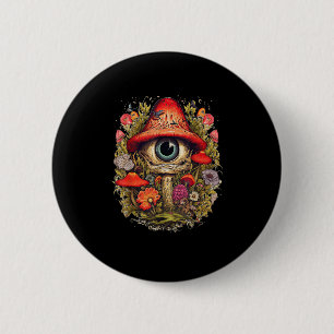 Cottagecore Aesthetic Mushroom Goblincore Design 2 Inch Round Button