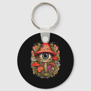 Cottagecore Aesthetic Mushroom Goblincore Design Keychain