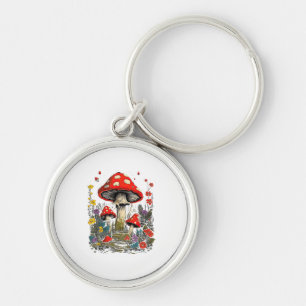 Cottagecore Aesthetic Mushroom Goblincore Minimal  Keychain