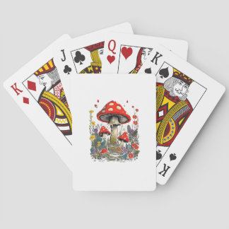 Cottagecore Aesthetic Mushroom Goblincore Minimal  Playing Cards
