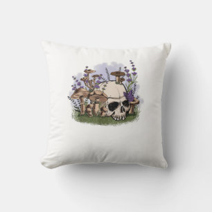 Cottagecore Aesthetic Mushroom Man Goblincore Fant Throw Pillow
