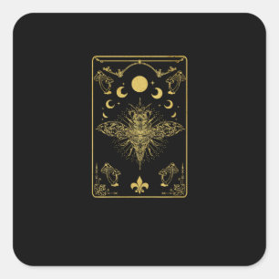 Cottagecore Aesthetic Mushroom Moth Goblincore Aca Square Sticker