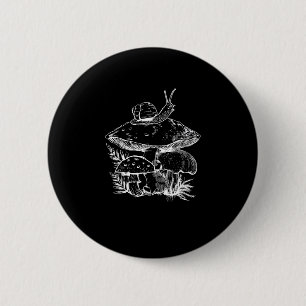 Cottagecore Aesthetic Mushroom Snail Fungi Goblinc 2 Inch Round Button
