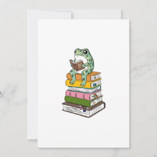Cottagecore Aesthetic Toad Book Lover Gift Invitation