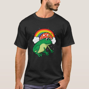 Cottagecore Aesthetic Unicorn Frog Mushroom Hat Go T-Shirt