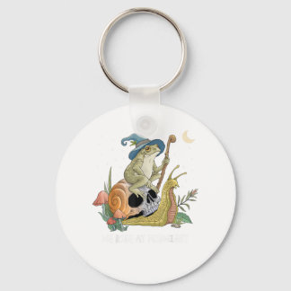 Cottagecore Aesthetic Witch Frog Snail Mushroom Go Keychain