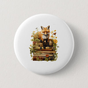 Cottagecore Aesthetic With Book Cute Goblincore Cr 2 Inch Round Button
