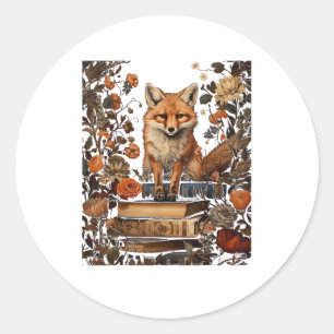 Cottagecore Aesthetic With Book Cute Goblincore Mi Classic Round Sticker