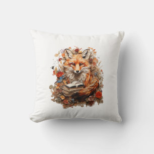 Cottagecore Aesthetic With Book Cute Goblincore Throw Pillow