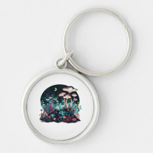 Cottagecore And Aesthetic Goblincore Mushroom Fair Keychain