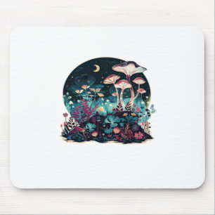 Cottagecore And Aesthetic Goblincore Mushroom Fair Mouse Pad