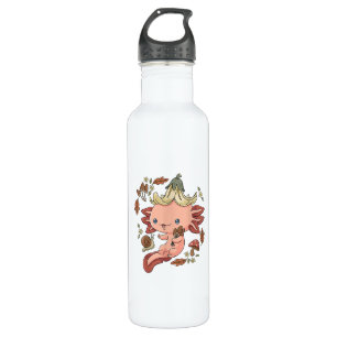 Cottagecore Axolotl Aestethic Mushrooms Cute Gobli 710 Ml Water Bottle