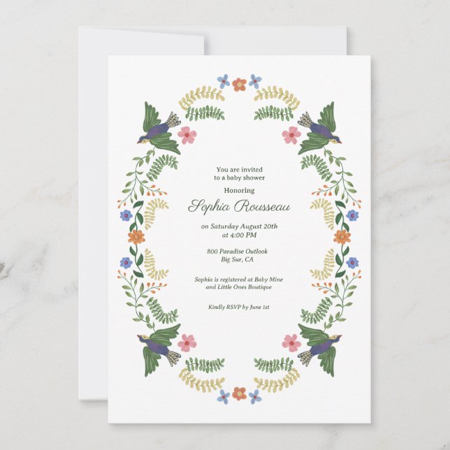 Cottagecore Baby Shower Invitation (Front)