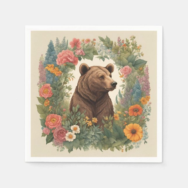 Cottagecore Bear Napkin (Front)