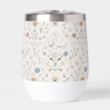 Cottagecore Beige Fantaisiste Fleur Sauvage Aquare