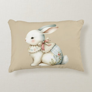 Cottagecore Bunny Charm Accent Pillow