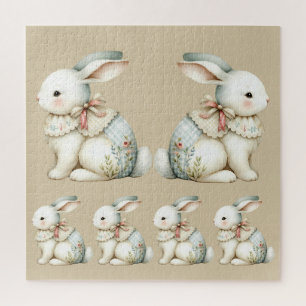 Cottagecore Bunny Charm Baby Blanket Jigsaw Puzzle