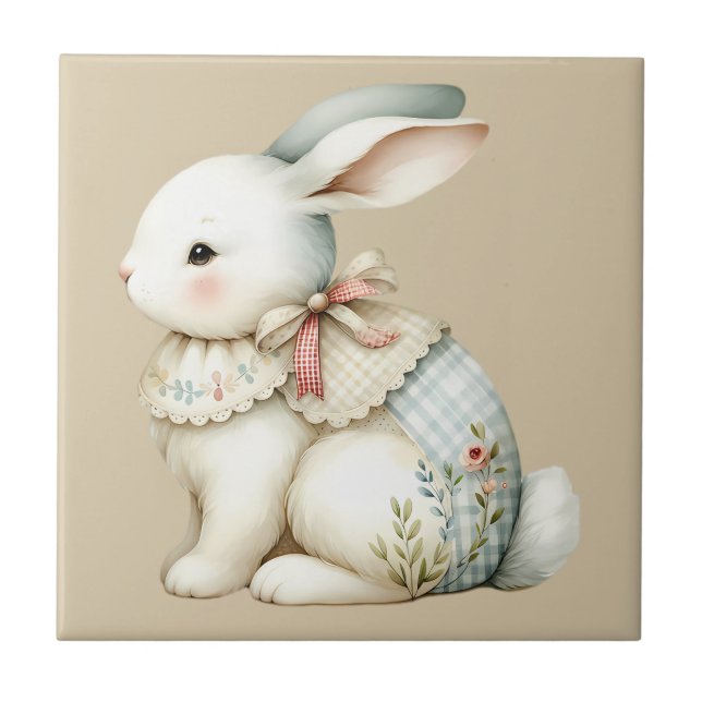 Cottagecore Bunny Charm Tile (Front)