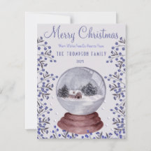 Cottagecore Calm: Snowy Winter Forest Snow Globe