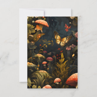 Cottagecore, Carte de remerciements plat floral fo