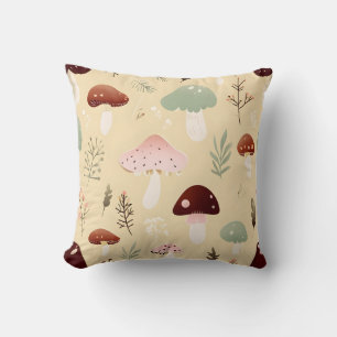Cottagecore Champignons et Coussin floral