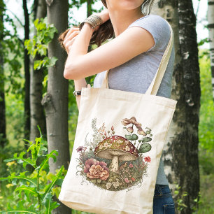 Cottagecore Champignons & Sac fourre-tout Floral