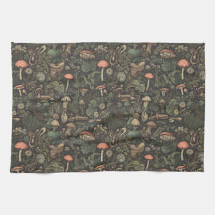 Cottagecore Champignons Serviettes de cuisine