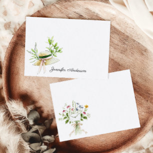 Cottagecore Chateau Floral Garden Personalized Card