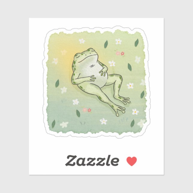  Cottagecore Chilled Out Frog Illustration (Sheet)