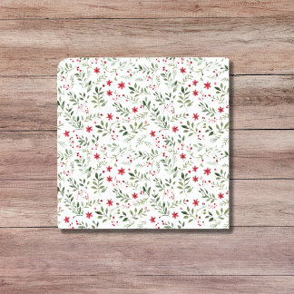 Cottagecore Christmas Floral Minimalist Pattern  Tile