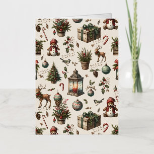 Cottagecore Christmas Foil Greeting Card