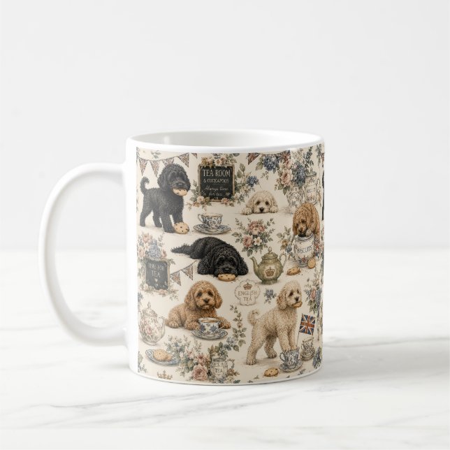 Cottagecore Cockapoo Tea Mug (Left)