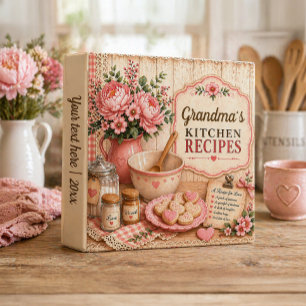 Cottagecore Country Floral Grandma's Recipes Binder