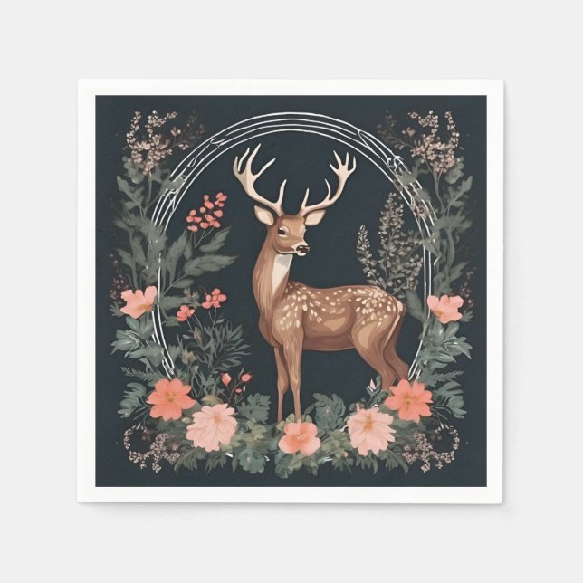 Cottagecore  Cute Deer Napkin (Front)