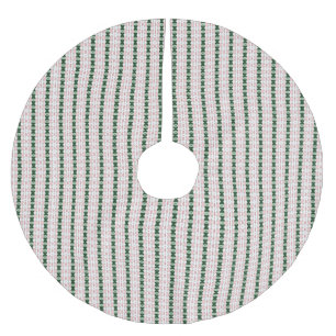 Cottagecore Cute Festive Christmas Stripe Pattern Brushed Polyester Tree Skirt