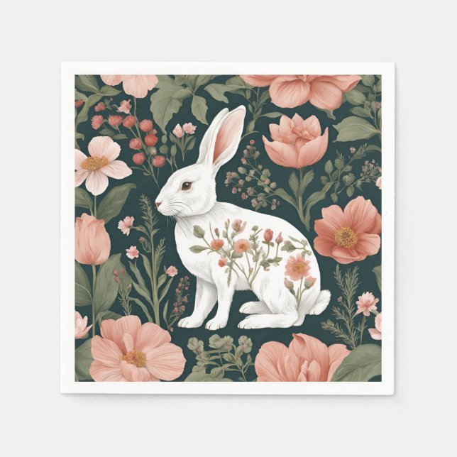 Cottagecore Cute Rabbit Napkin (Front)
