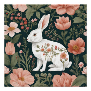 Cottagecore Cute Rabbit Poster