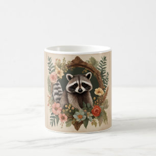 Cottagecore Cute Raccoon Coffee Mug