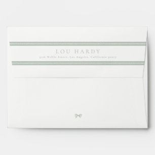 Cottagecore Dusty Sage Green Custom Baby Shower Envelope