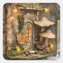 Cottagecore Fairy House Scrapbook Sticker