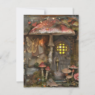 Cottagecore Fairy Moth Welcome  Postcard