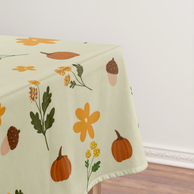 Cottagecore Fall Pattern  Tablecloth (In Situ)
