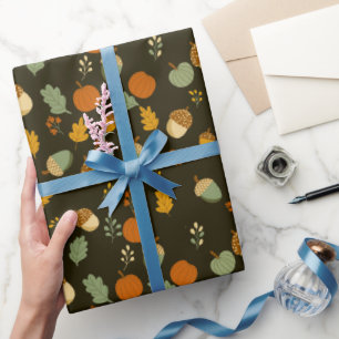 Cottagecore Fall Pattern  Wrapping Paper